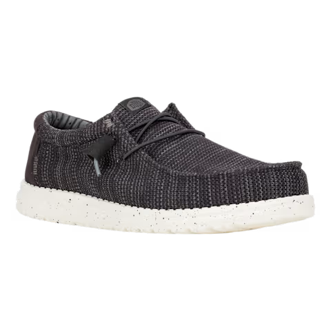 Hey Dude Men's Wally Stretch Sox Shoes - Black/White