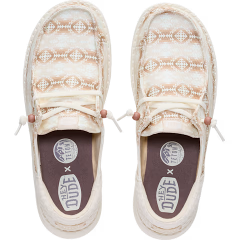 Hey Dude Women's Wendy Funk Waffle Teton Shoes - Parchment/Multi