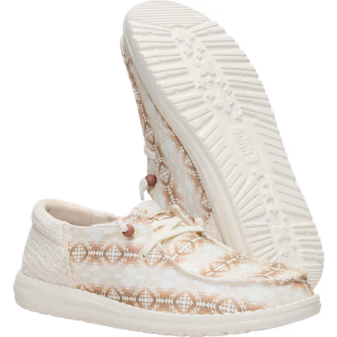 Hey Dude Women's Wendy Funk Waffle Teton Shoes - Parchment/Multi