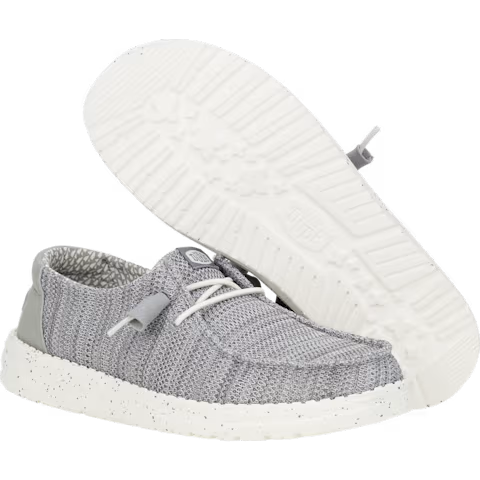Hey Dude Women's Wendy Wide Stretch Sox Shoes - Light Grey