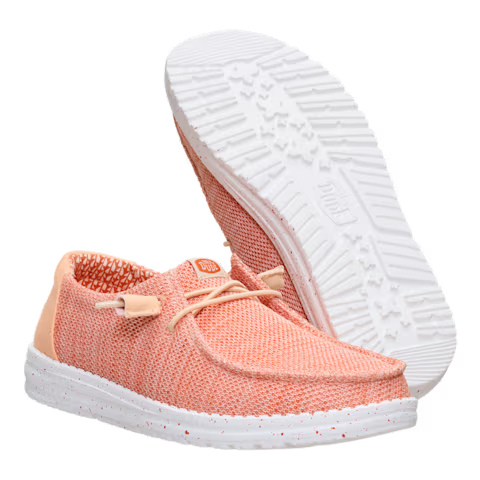 Hey Dude Women's Wendy Stretch Sox Shoes - Peach