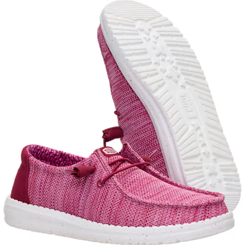 Hey Dude Women's Wendy Stretch Sox Shoes - Rumba Red