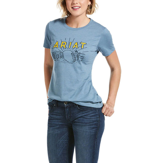 Ariat Women's Lonesome Sunrise Denim Blue Heather