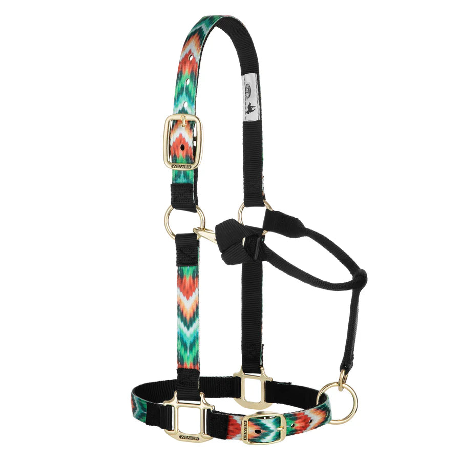 Weaver Leather Nylon Adjustable Chin and Throat Snap Horse Halter-Small Horse - Irvine Tack &amp; Western Wear