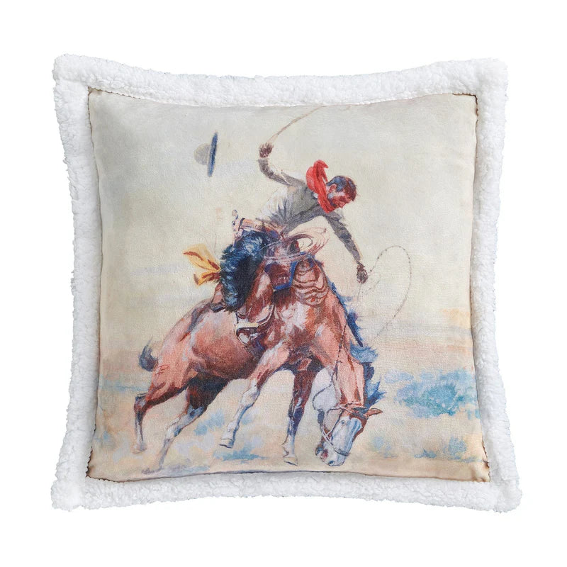 HiEnd Accents Buster Campfire Sherpa Pillow