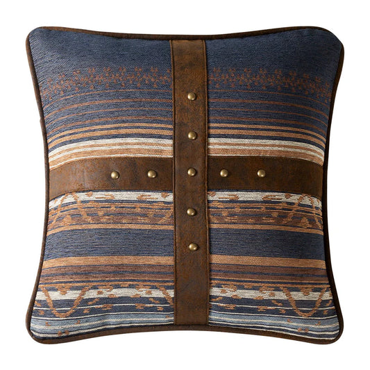 Hi End Estes Chenille Pillow - Blue