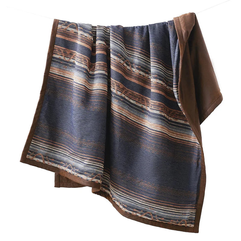Hi End Estes Chenille Throw - Blue
