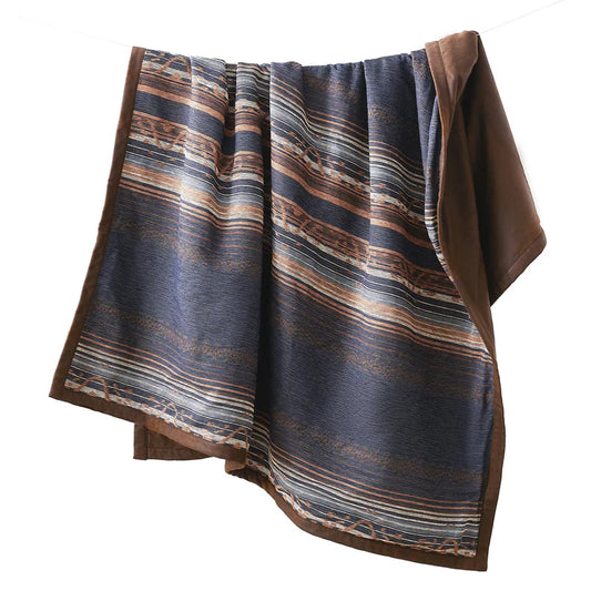 Hi End Estes Chenille Throw - Blue