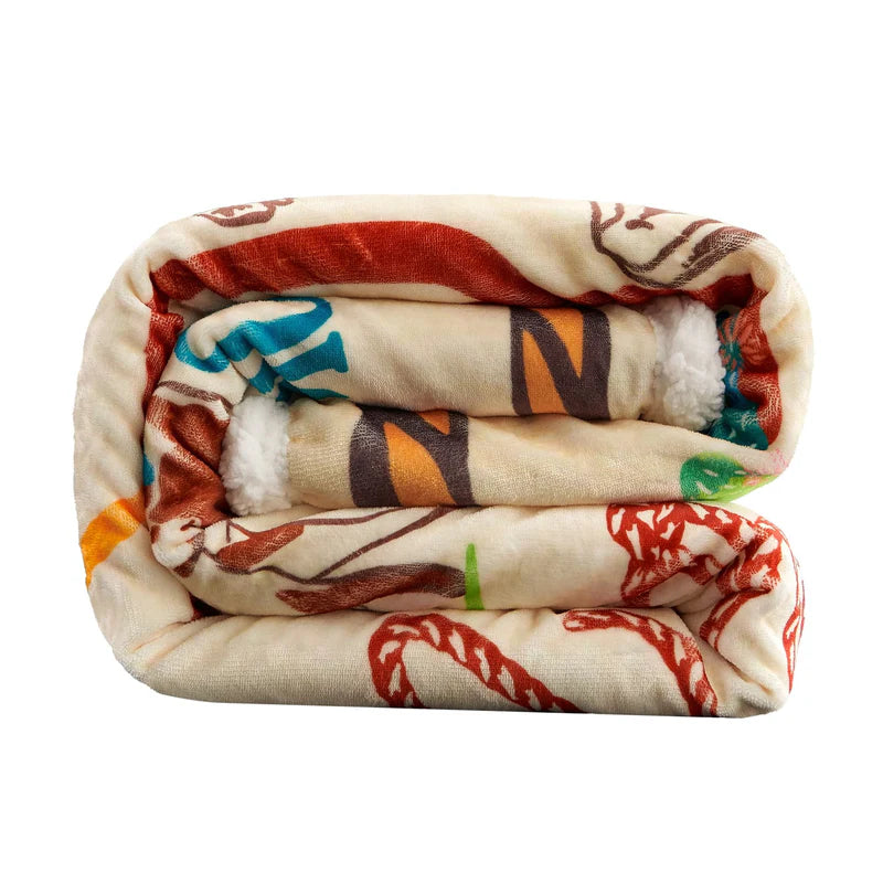 HiEnd Accents Western Adventure Campfire Sherpa Throw