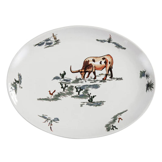 HiEnd Accents Ranch Life Ceramic Serving Platter