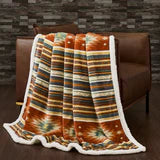 HiEnd Accents Campfire Sherpa Throw 54"x64" - Del Sol