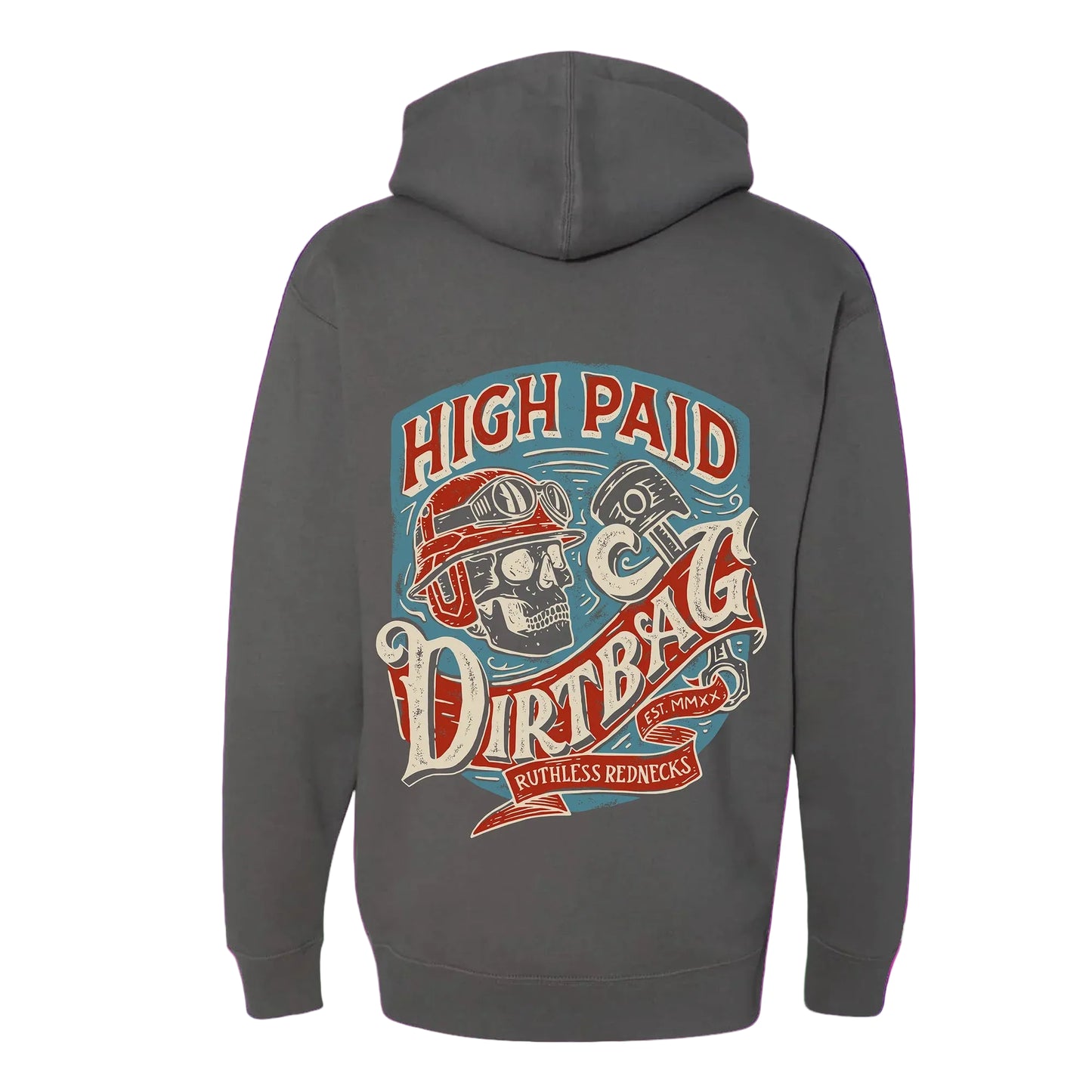 Ruthless Rednecks - Well Earned Supercharged Hoodie - Charcoal