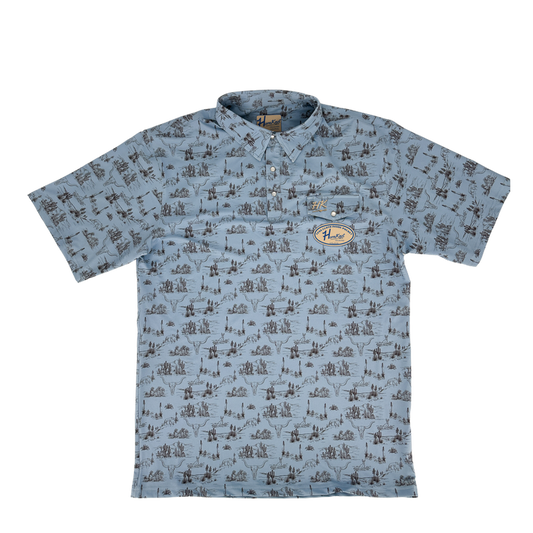 Horn Knot Short Sleeve Performance Polo Shirt