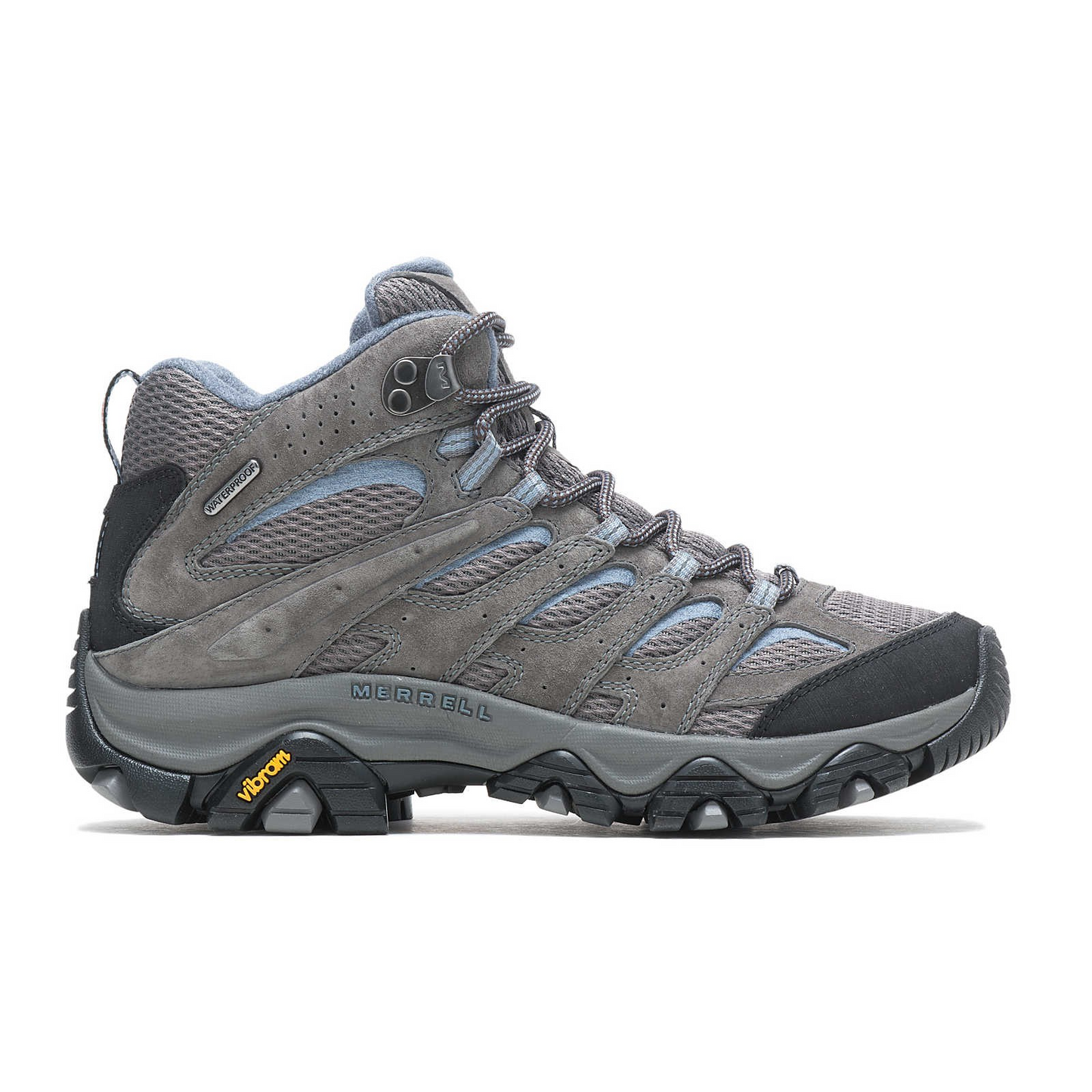 Merrell Women's Moab 3 Mid Waterproof Wide Width Hiking Shoe- Granite