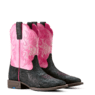 Ariat Youth Outrider Black Floral Moss Boots- Peony