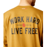Ariat Men's FR Work Hard Live Free Long Sleeve Shirt - Golden Brown