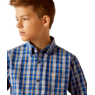 Ariat Boy's  Pro Reggie Classic Fit Long Sleeve Shirt - Royal Blue