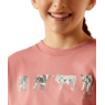 Ariat Girl's Mini Cow Squad T-Shirt - Dusty Rose