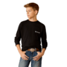 Ariat Boy's  Lotf  Camo Shield  Long  Sleeve T Shirt - Black