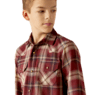 Ariat Boy's Harlee Retro Long Sleeve Fit Shirt- Windsor Wine
