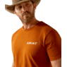 Ariat Men's Short Sleeve Buffalo West Tee Shirt- Burnt Umber