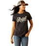 Ariat Women's Boot Script Tee Shirt- Charcoal Heather