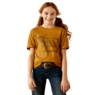 Ariat Girl's Highlander Short Sleeve Tee Shirt- Harvest Gold