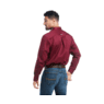 Ariat Mens Team Logo Twill Classic Fit Shirt - Burgundy/White