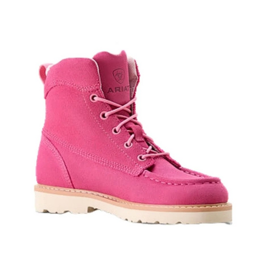 Ariat Youth Rebar Suede Lift Boot - Haute Pink