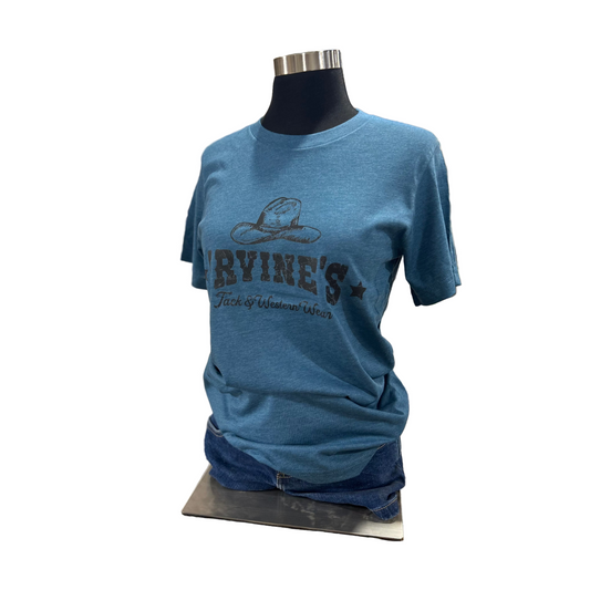 Irvine Unisex Short Sleeve Cowboy Hat T-Shirt - Heather Deep Teal