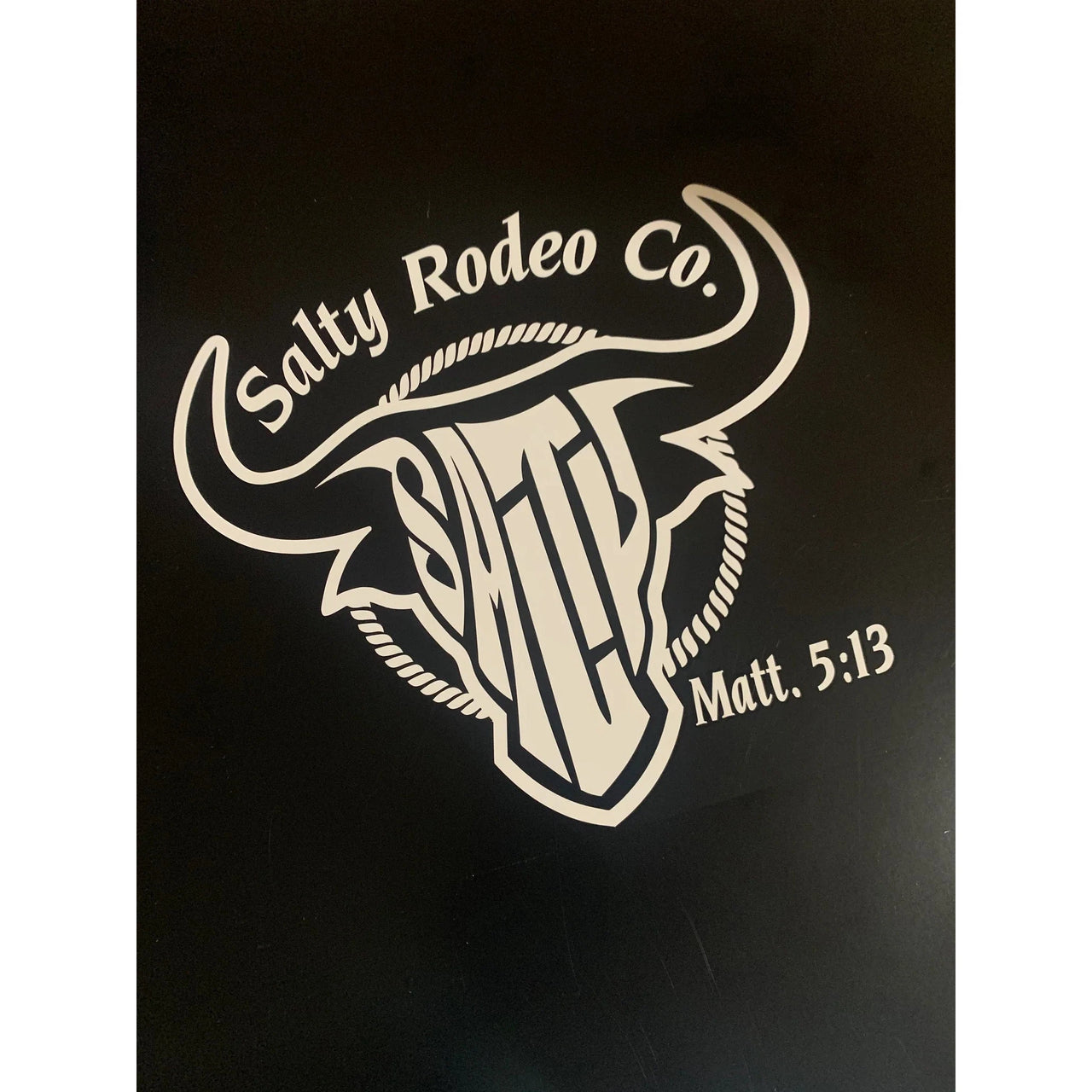 Salty Rodeo Company Decal-White Salty