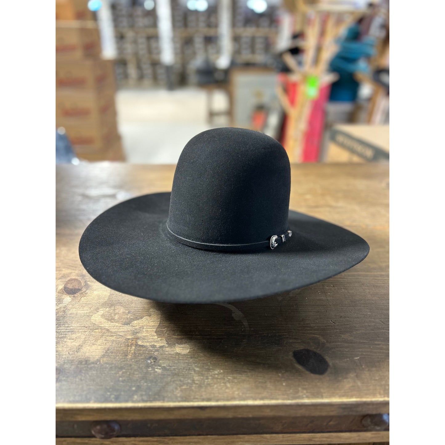 Rodeo King 30X Open Crown Felt Western Hat - Black