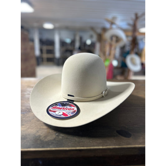 American Hat Co 7X Open Crown Felt Western Hat - Bone