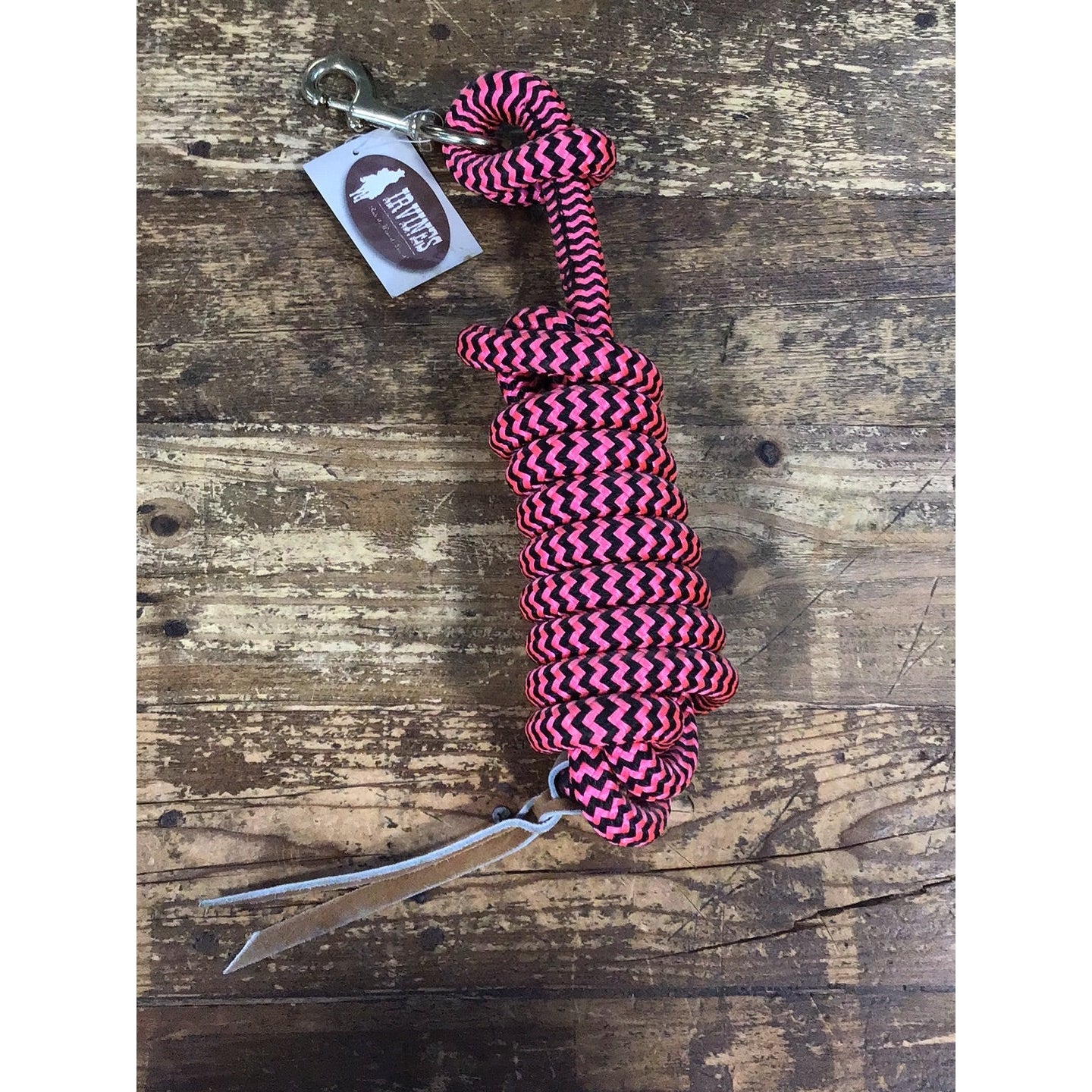 Irvine Cowboy Lead 9 ft 5/8" Lead w/Brass Plated Bolt Snap MIX COLOURS