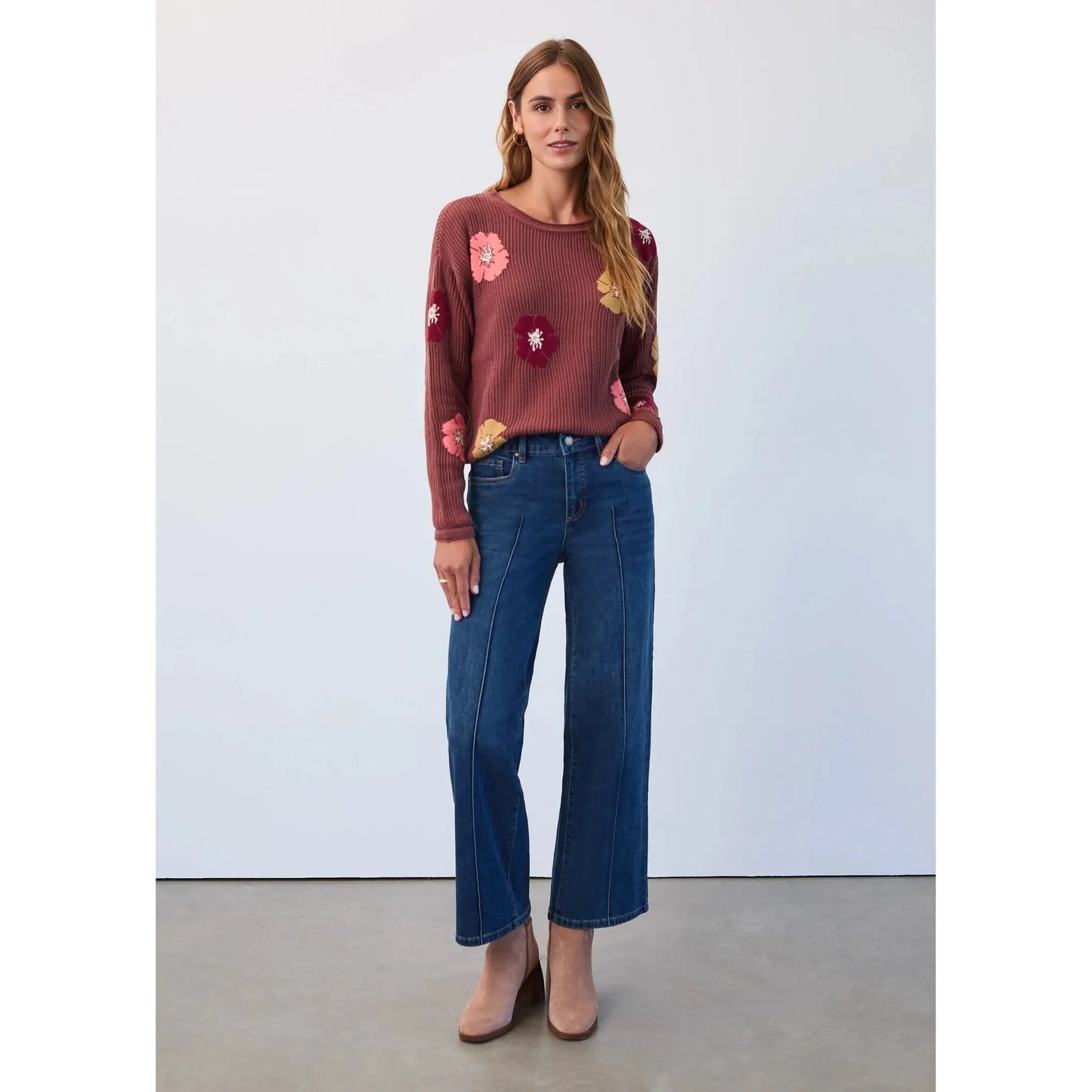 FDJ Women's Olivia Wide Ankle Jeans - Dark Indigo