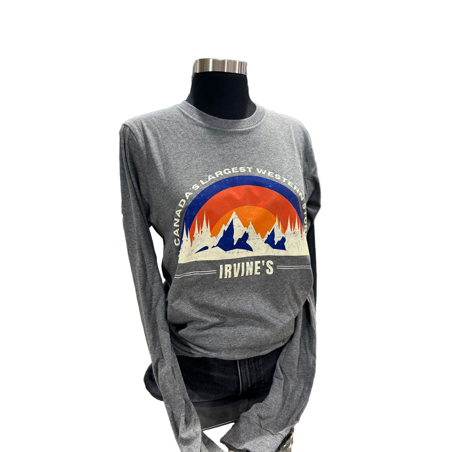 Irvine Unisex Long Sleeve "Canada's Largest" T-Shirt - Deep Heather