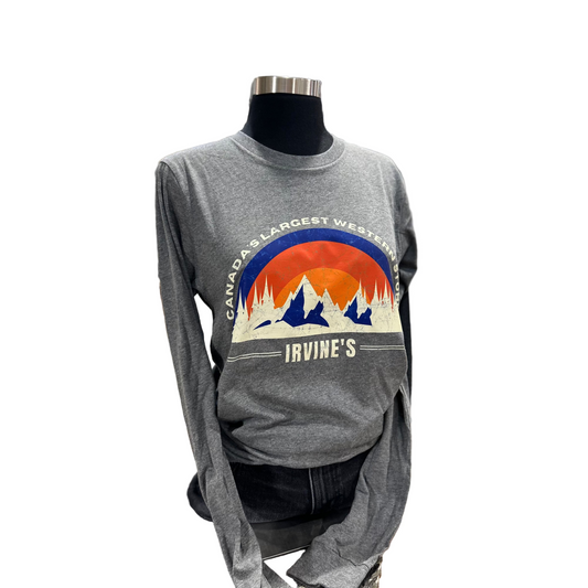 Irvine Unisex Long Sleeve "Canada's Largest" T-Shirt - Deep Heather