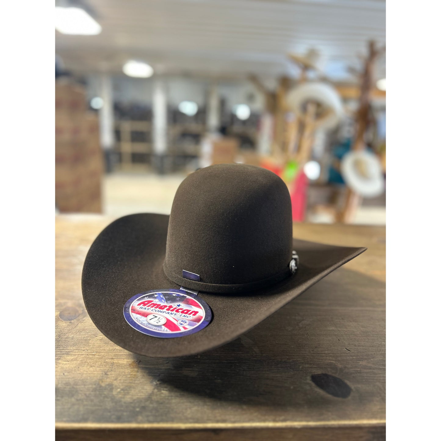 American Hat Co 20X Open Crown Felt Western Hat - Chocolate