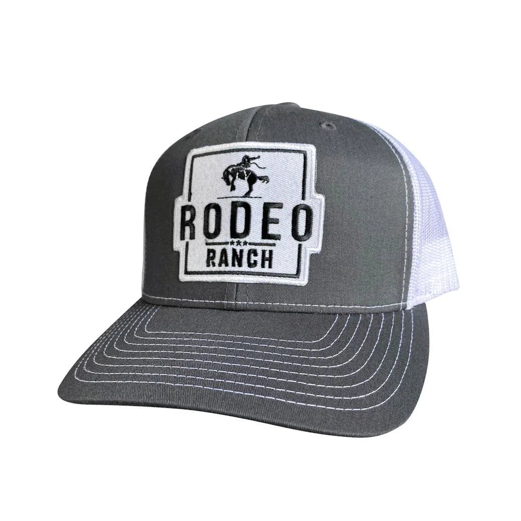 Rodeo Ranch Bucker Hat - Grey/White