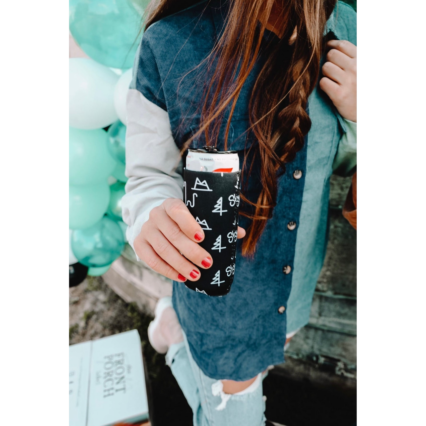 The Front Porch Label Coozies - Moss Camo 2 pack