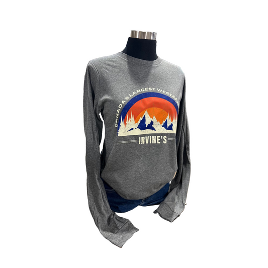 Irvine Unisex Long Sleeve "Canada's Largest" Shirt  - Heather Stone