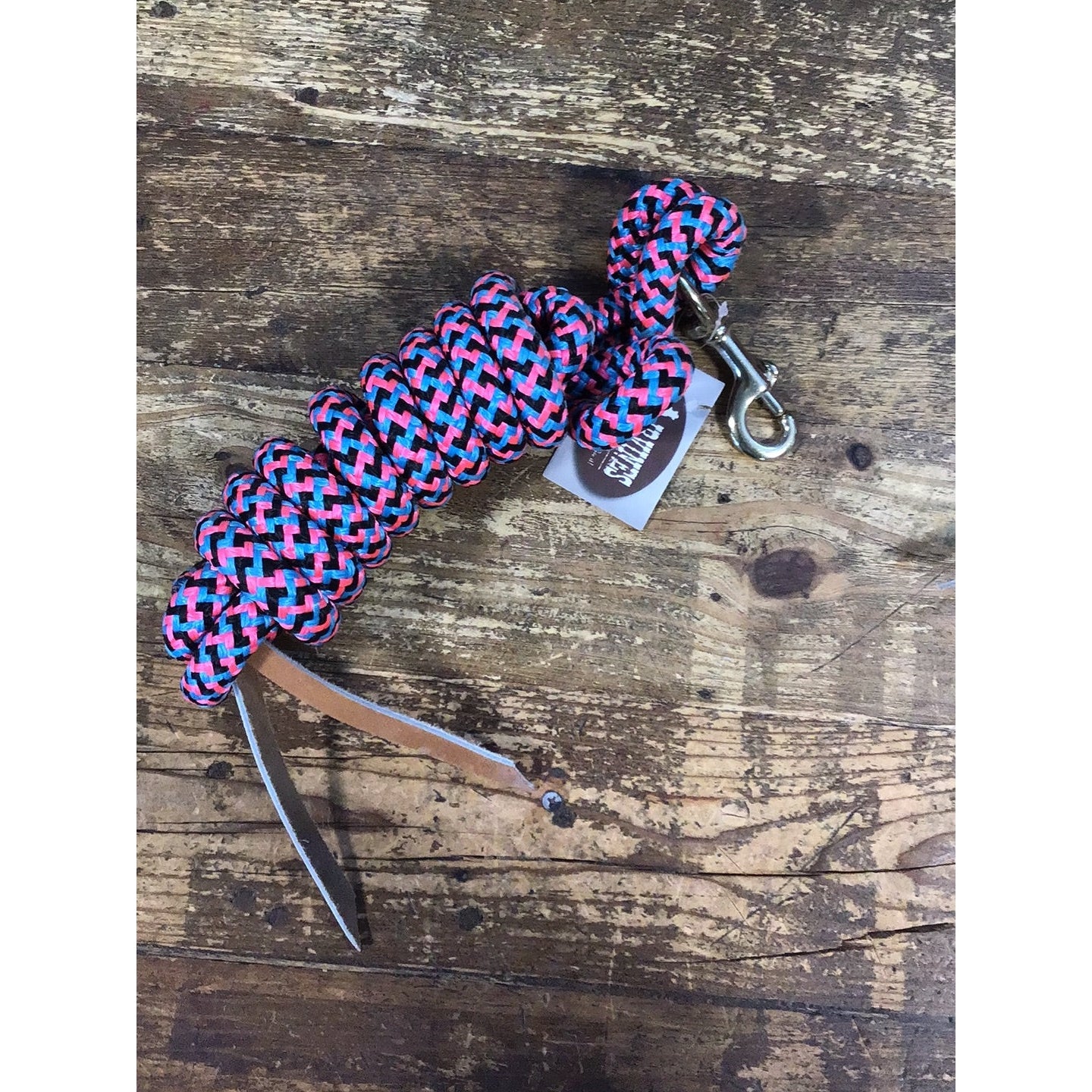 Irvine Cowboy Lead 9 ft 5/8" Lead w/Brass Plated Bolt Snap MIX COLOURS