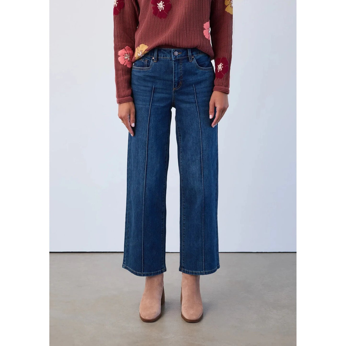 FDJ Women's Olivia Wide Ankle Jeans - Dark Indigo