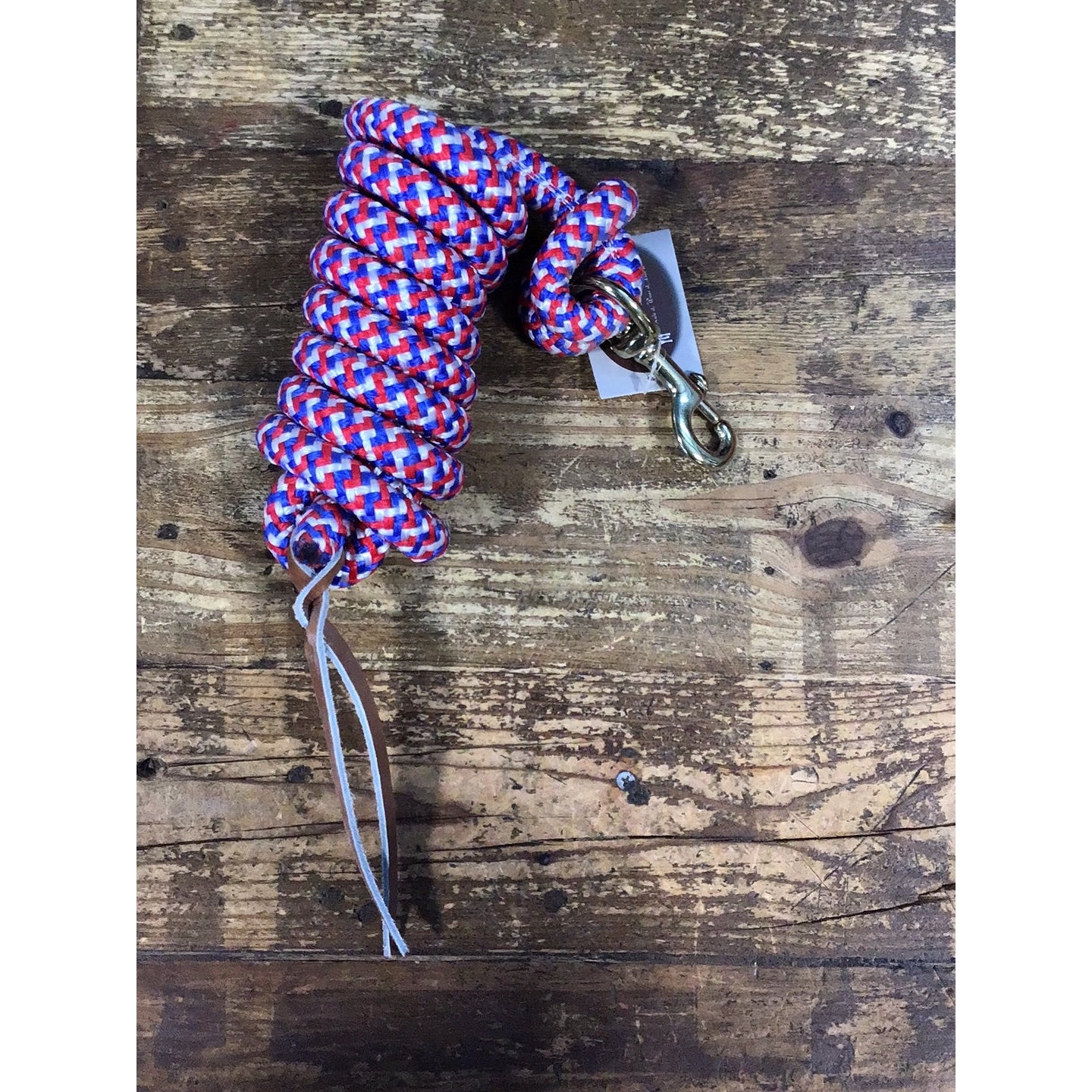 Irvine Cowboy Lead 9 ft 5/8" Lead w/Brass Plated Bolt Snap MIX COLOURS