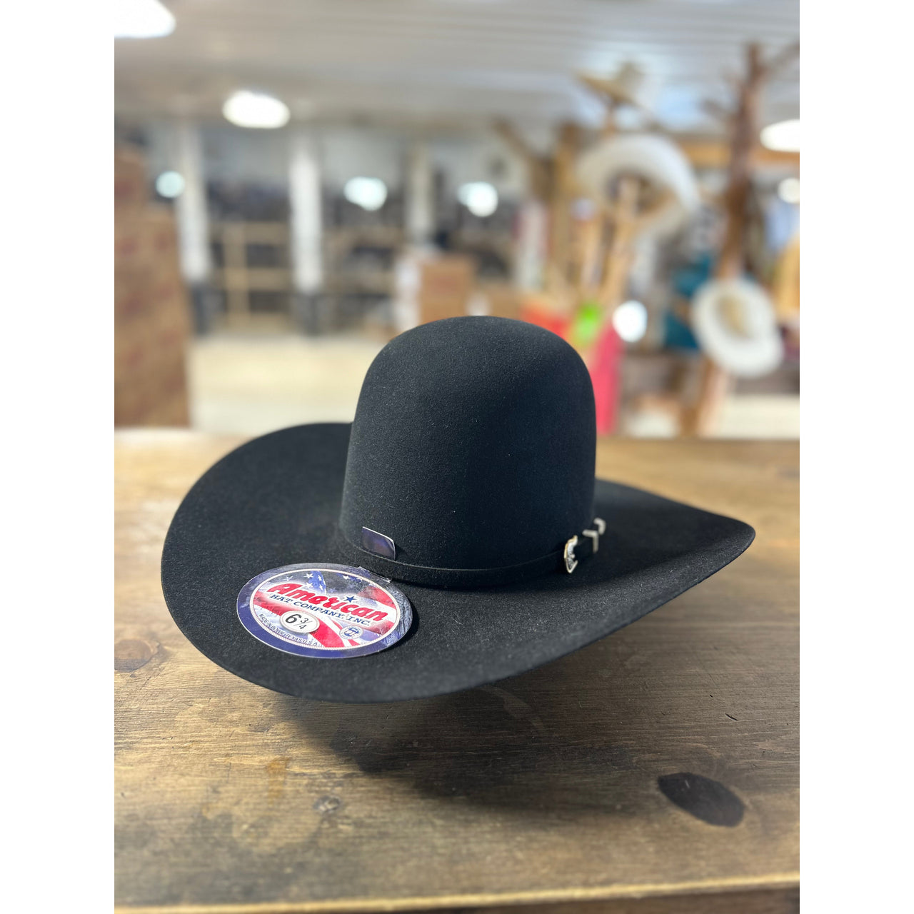 American Hat Co 10X Open Crown Felt Western Hat - Black