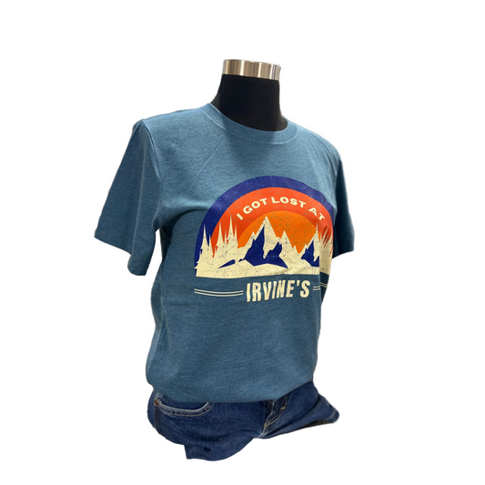 Irvine Unisex Short Sleeve Mountain T-Shirt - Heather Deep Teal
