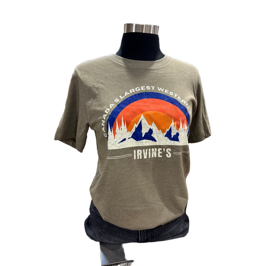 Irvine Unisex Short Sleeve "Canada's Largest" T-Shirt - Heather Olive