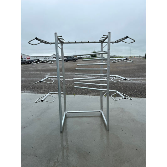 8 Tier Saddle Rack - Swivel Pad Rack