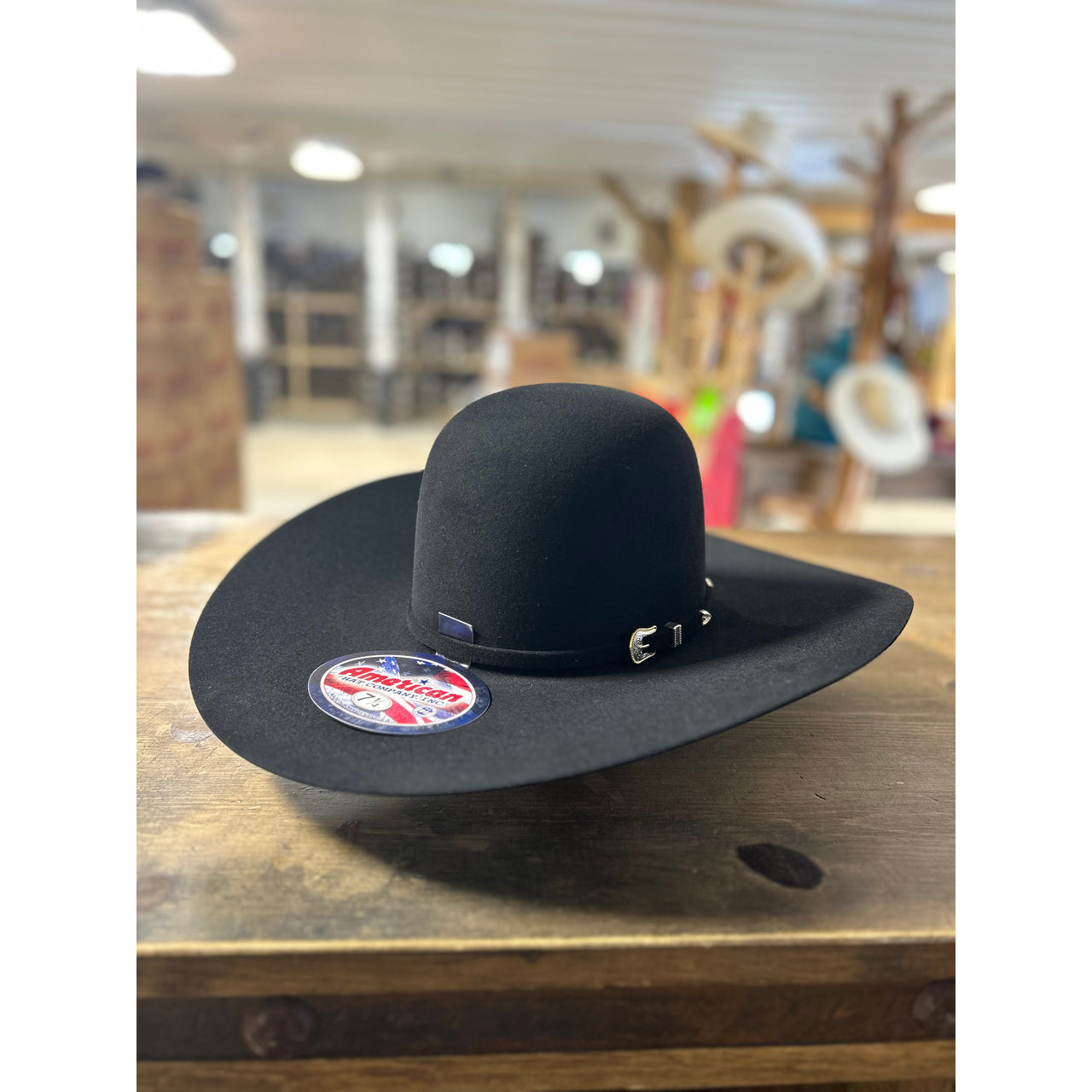 American Hat Co 10X Open Crown Felt Western Hat - Black (5" Brim)