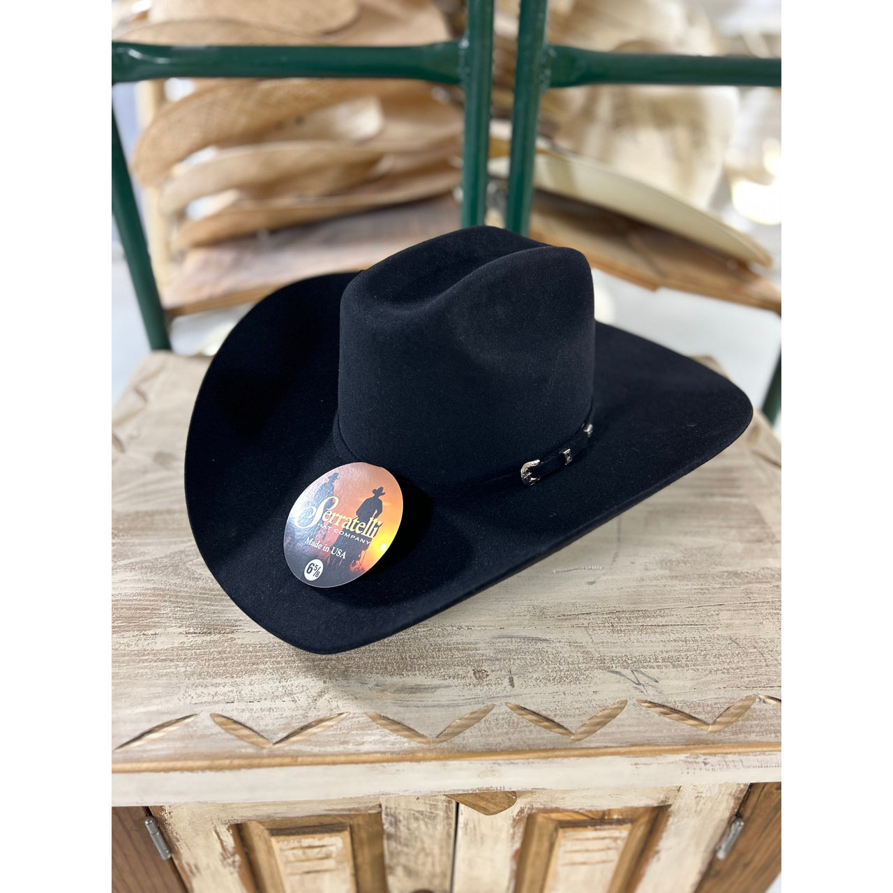 Serratelli 4X Cody Felt Western Hat - Black